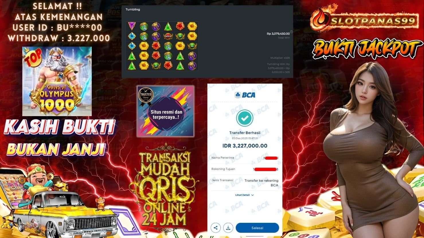 SLOTPANAS99 JACKPOT SLOT GATES OF OLYMPUS 1000